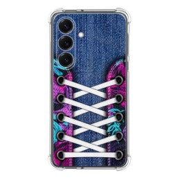 Funda Silicona Antigolpes para Samsung Galaxy S25 5G diseño Zapatillas 06 Dibujos