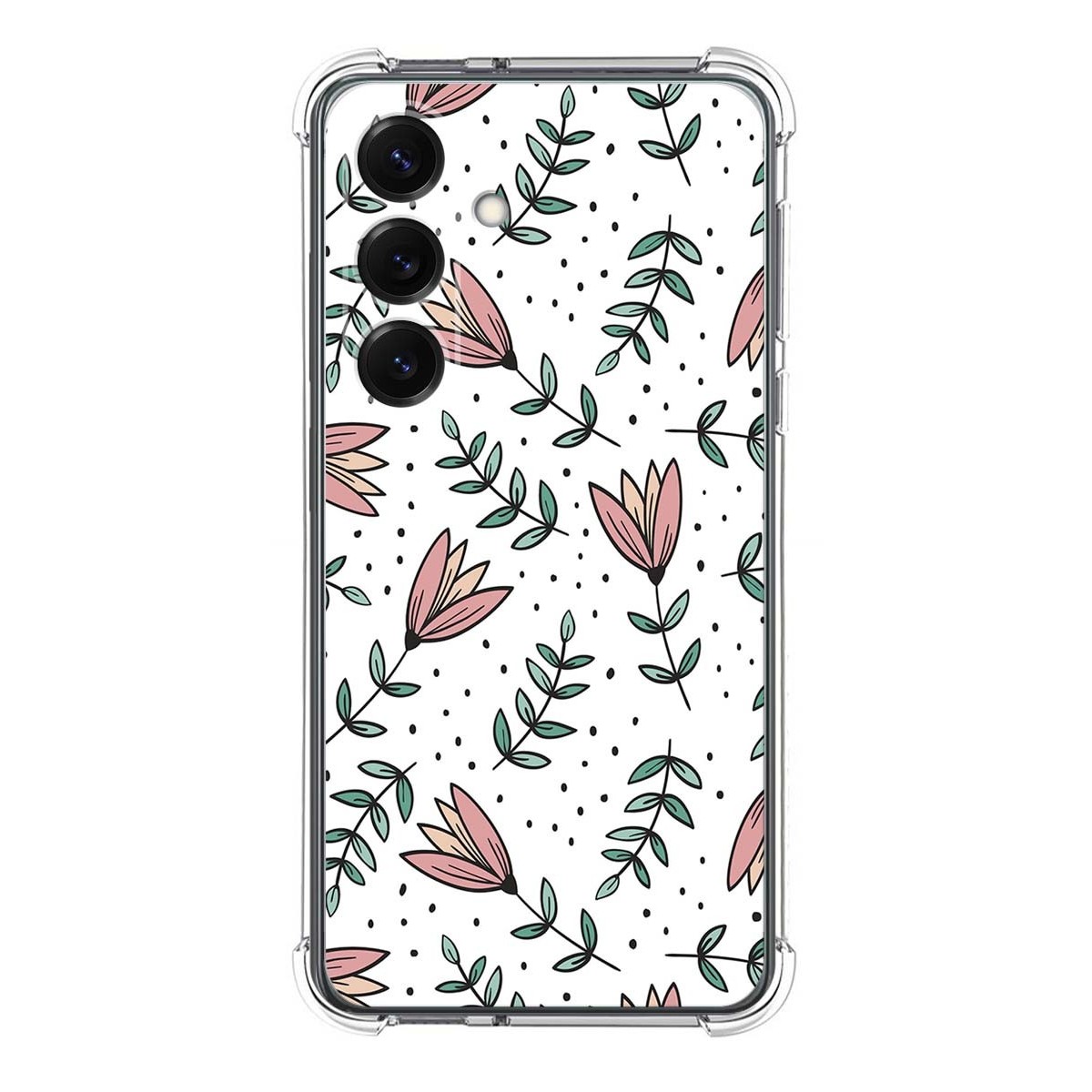 Funda Silicona Antigolpes para Samsung Galaxy S25 5G diseño Flores 01 Dibujos