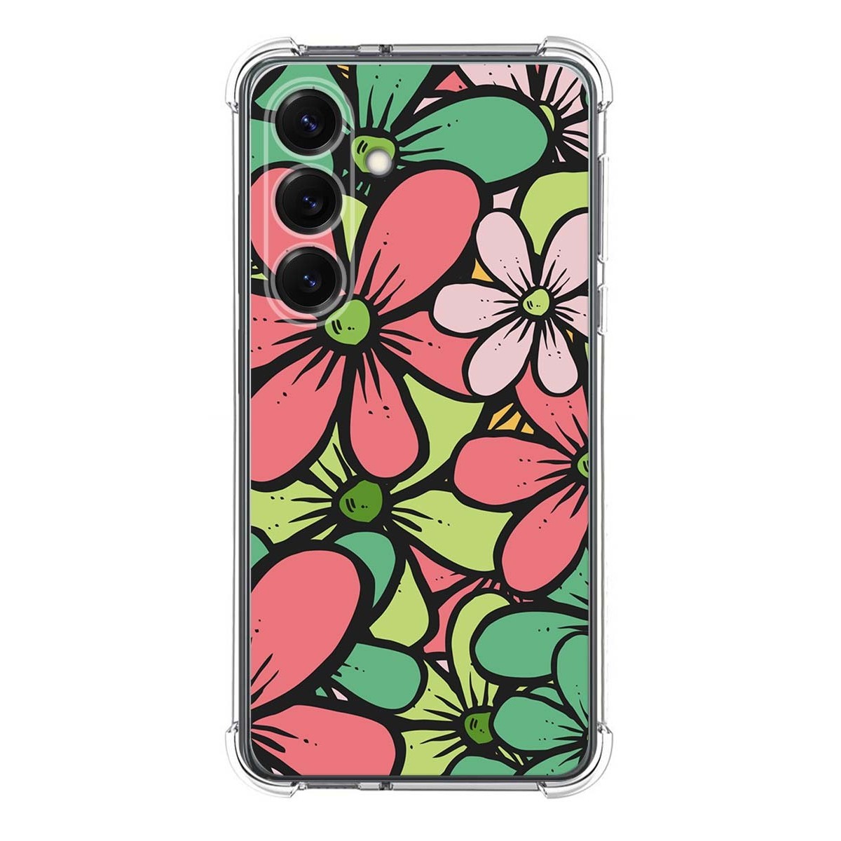 Funda Silicona Antigolpes para Samsung Galaxy S25 5G diseño Flores 02 Dibujos
