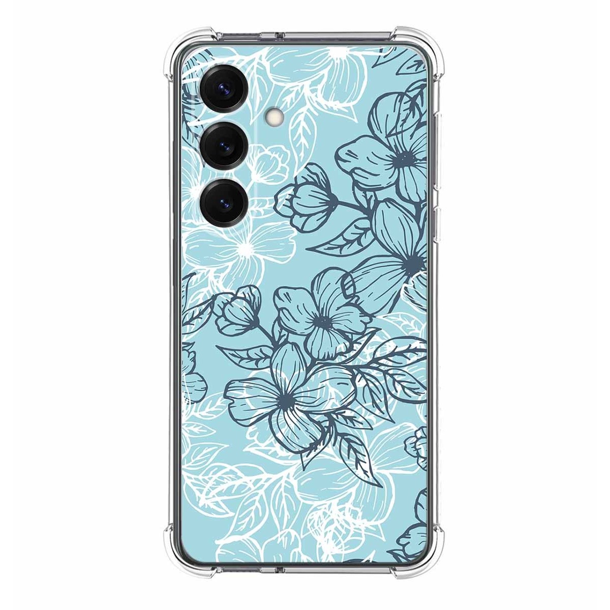 Funda Silicona Antigolpes para Samsung Galaxy S25 5G diseño Flores 03 Dibujos