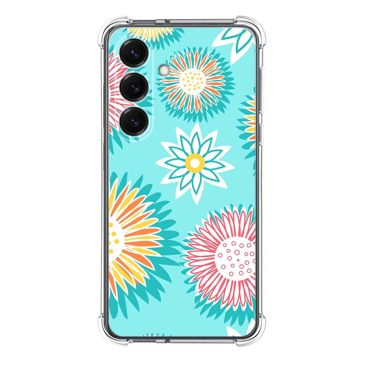 Funda Silicona Antigolpes para Samsung Galaxy S25 5G diseño Flores 05 Dibujos