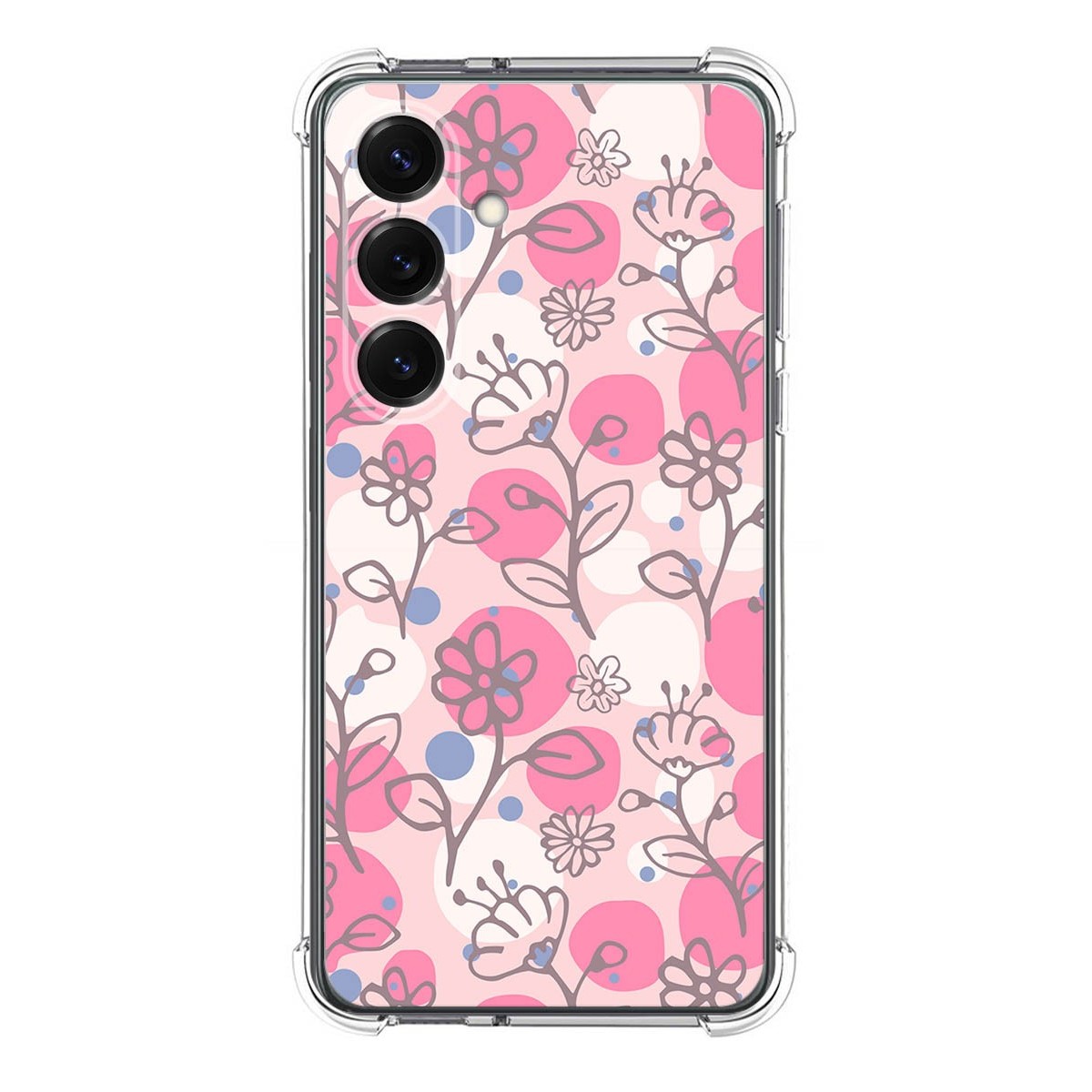 Funda Silicona Antigolpes para Samsung Galaxy S25 5G diseño Flores 07 Dibujos