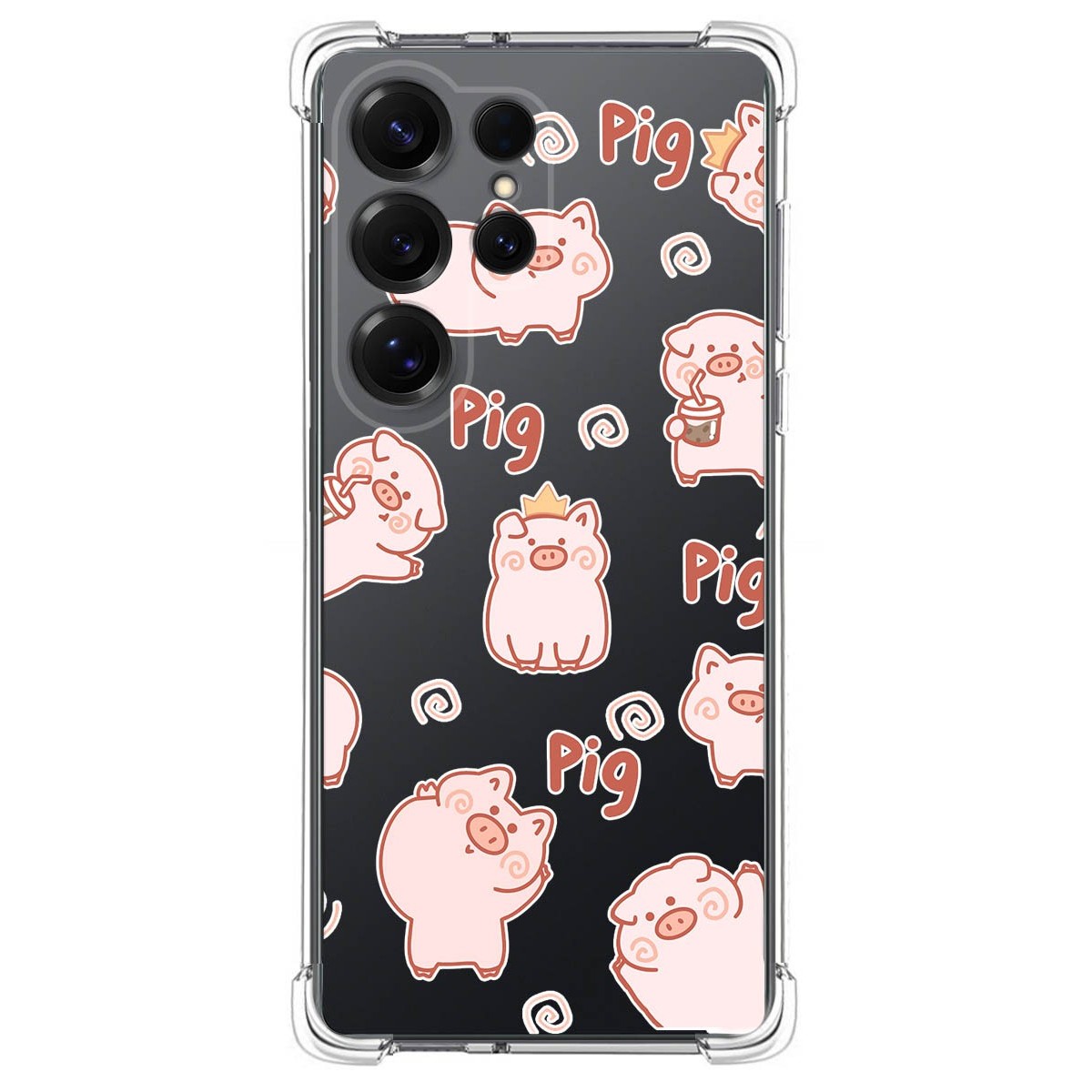 Funda Silicona Antigolpes para Samsung Galaxy S25 Ultra 5G diseño Cerdos Dibujos