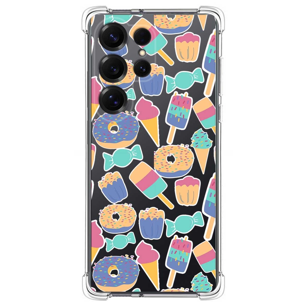 Funda Silicona Antigolpes para Samsung Galaxy S25 Ultra 5G diseño Dulces 02 Dibujos