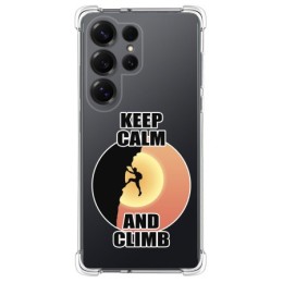 Funda Silicona Antigolpes para Samsung Galaxy S25 Ultra 5G diseño Hombre Escalada Dibujos