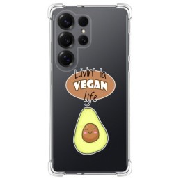 Funda Silicona Antigolpes para Samsung Galaxy S25 Ultra 5G diseño Vegan Life Dibujos