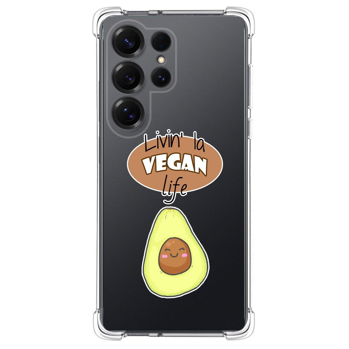 Funda Silicona Antigolpes para Samsung Galaxy S25 Ultra 5G diseño Vegan Life Dibujos