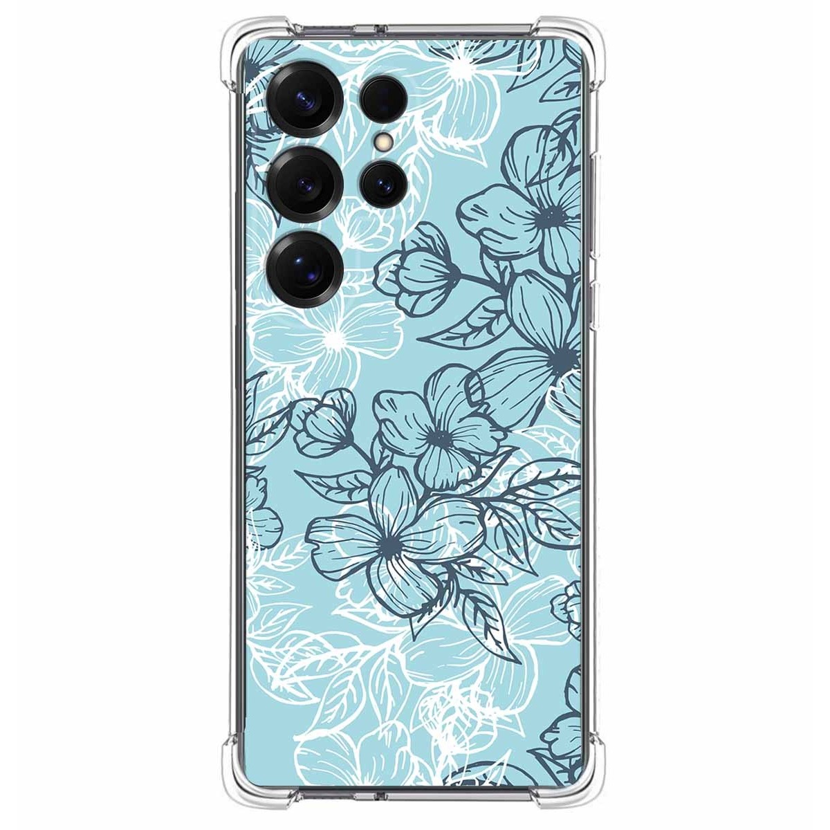 Funda Silicona Antigolpes para Samsung Galaxy S25 Ultra 5G diseño Flores 03 Dibujos