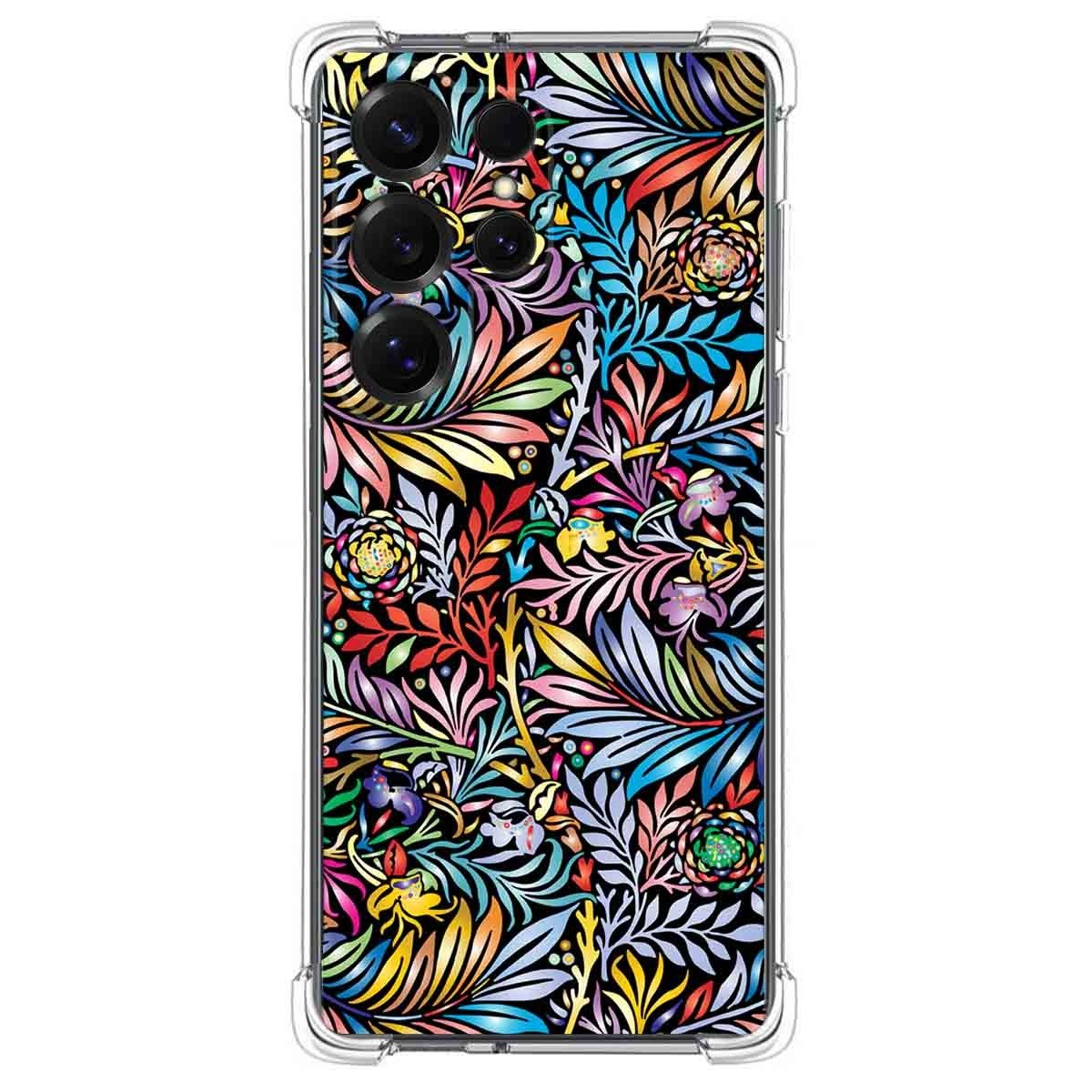 Funda Silicona Antigolpes para Samsung Galaxy S25 Ultra 5G diseño Flores 04 Dibujos