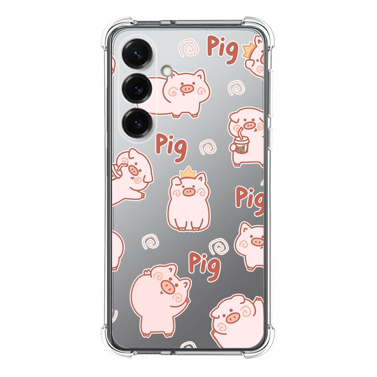 Funda Silicona Antigolpes para Samsung Galaxy S25+ Plus 5G diseño Cerdos Dibujos