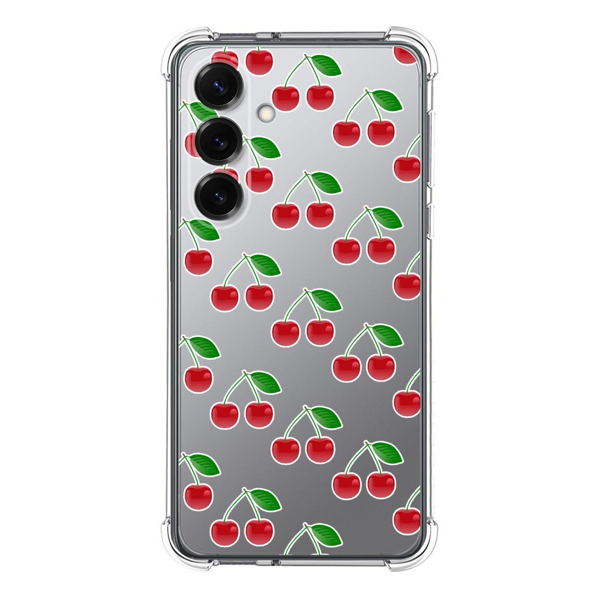 Funda Silicona Antigolpes para Samsung Galaxy S25+ Plus 5G diseño Cerezas Dibujos