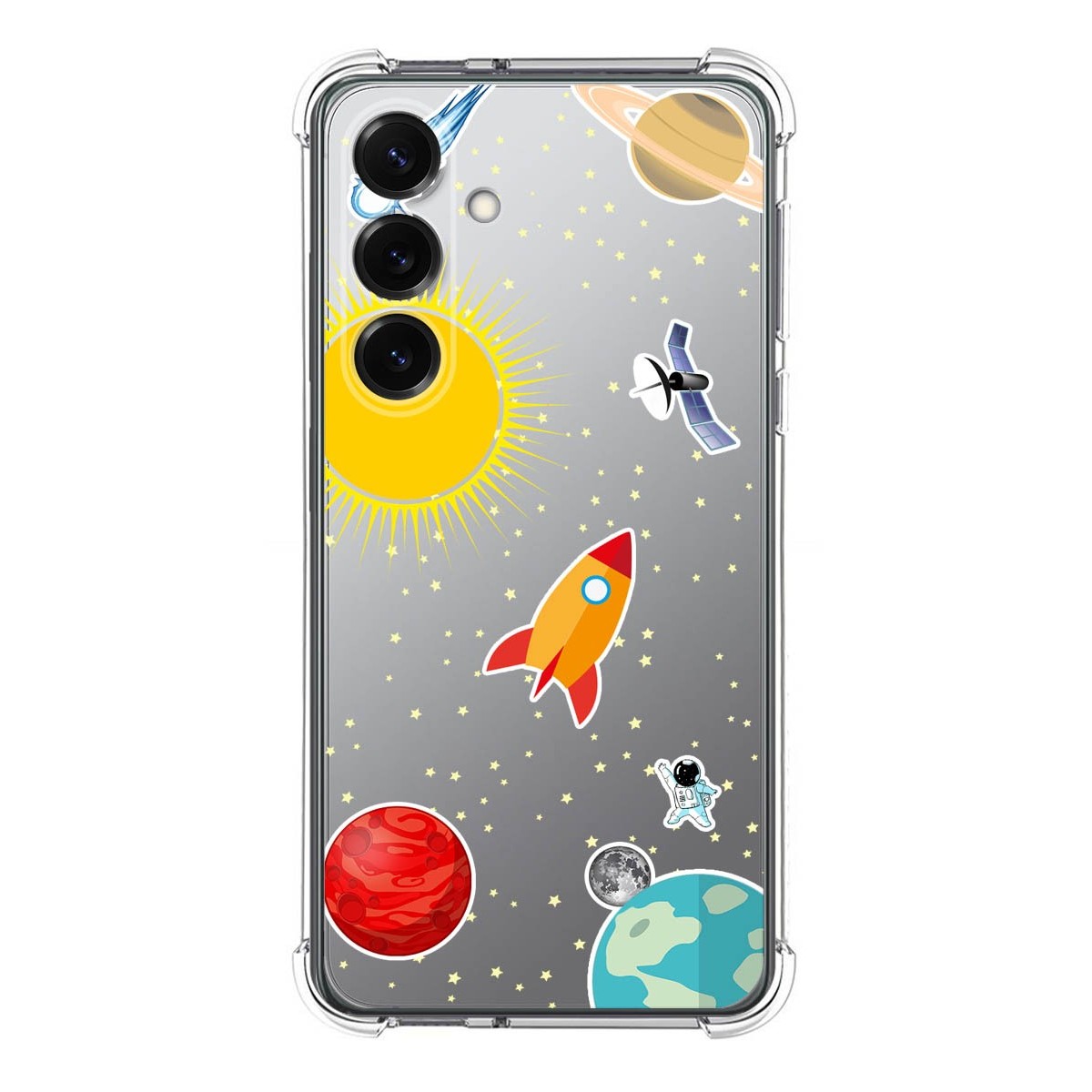 Funda Silicona Antigolpes para Samsung Galaxy S25+ Plus 5G diseño Espacio Dibujos