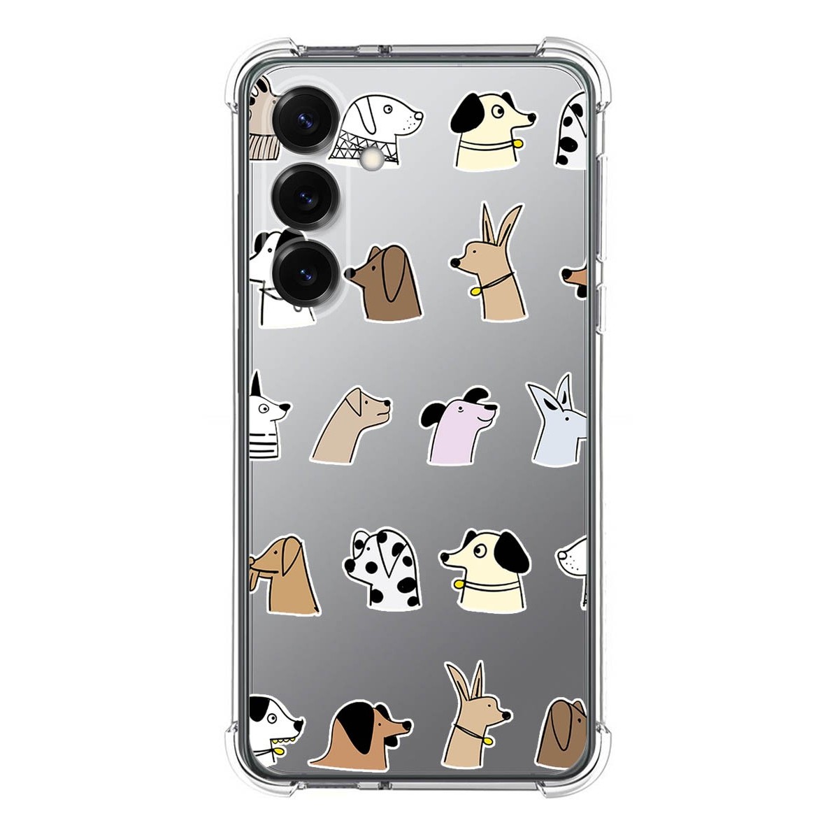 Funda Silicona Antigolpes para Samsung Galaxy S25+ Plus 5G diseño Perros Dibujos