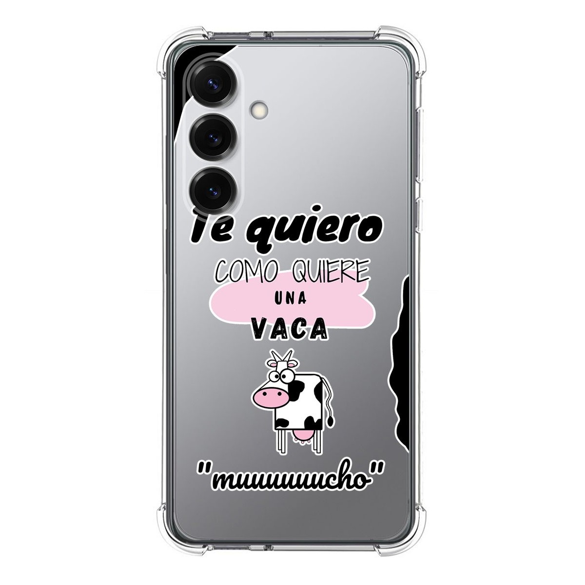Funda Silicona Antigolpes para Samsung Galaxy S25+ Plus 5G diseño Vaca Dibujos