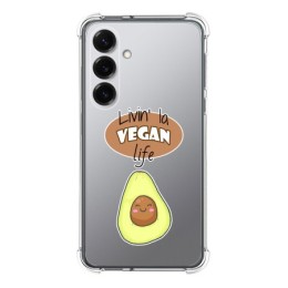 Funda Silicona Antigolpes para Samsung Galaxy S25+ Plus 5G diseño Vegan Life Dibujos