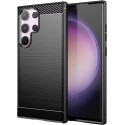 Funda Gel Tpu Tipo Carbon Negra para Samsung Galaxy S25 Ultra 5G