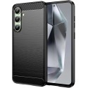 Funda Gel Tpu Tipo Carbon Negra para Samsung Galaxy S24 FE 5G