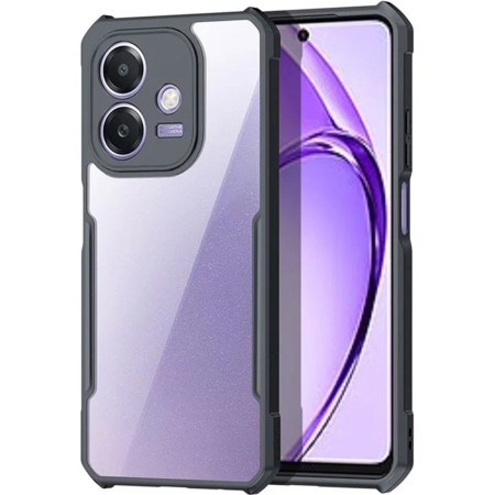 Funda Transparente Reforzada con Borde Negro para Oppo A60 5G