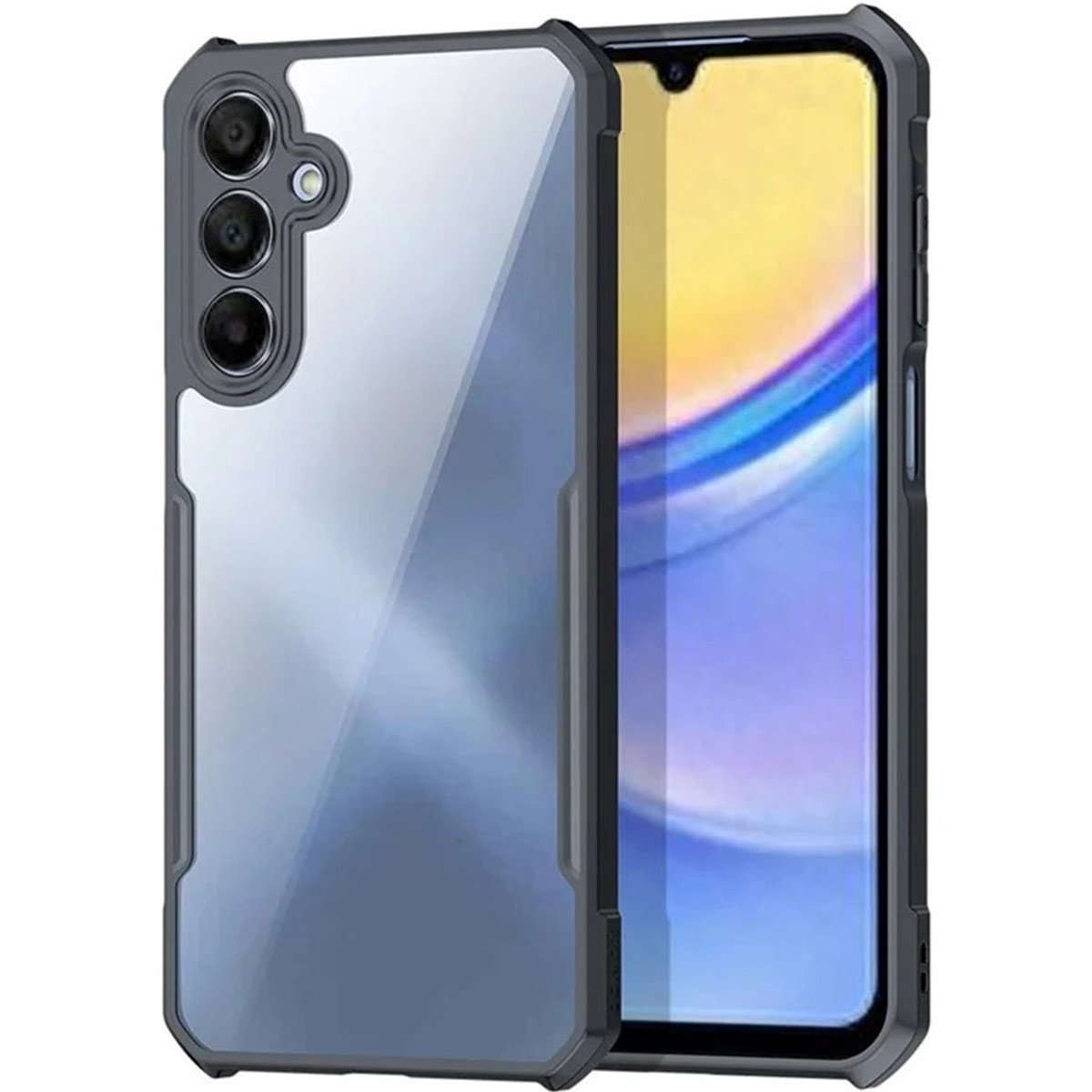 Funda Transparente Reforzada con Borde Negro para Samsung Galaxy A16 4G / 5G