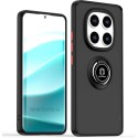 Funda Mate con Borde Negro y Anillo Giratorio 360 para Xiaomi Redmi Note 14 Pro+ Plus 5G