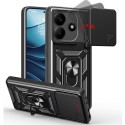 Funda Tough Armor con Anillo Giratorio Negra para Xiaomi Redmi Note 14 5G