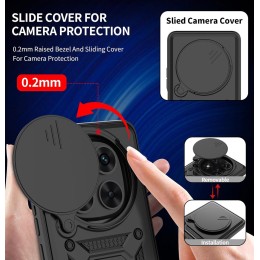 Funda Tough Armor con Anillo Giratorio Negra para Xiaomi Redmi Note 14 Pro+ Plus 5G 2