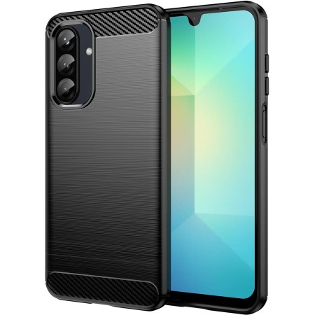 Funda Gel Tpu Tipo Carbon Negra para Samsung Galaxy A26 5G
