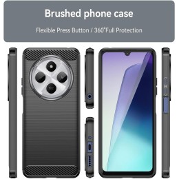 Funda Gel Tpu Tipo Carbon Negra para Xiaomi Poco C75 2