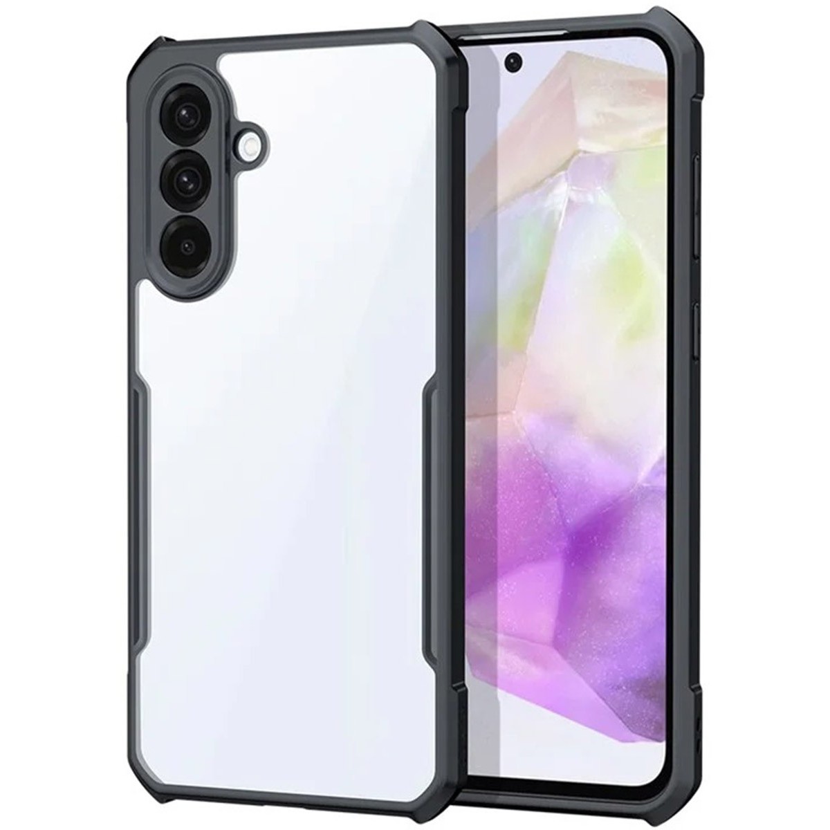 Funda Transparente Reforzada con Borde Negro para Samsung Galaxy A56 5G