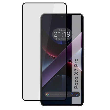 Protector Cristal Templado Completo 5D Full Glue Negro para Xiaomi Poco X7 Pro 5G Vidrio