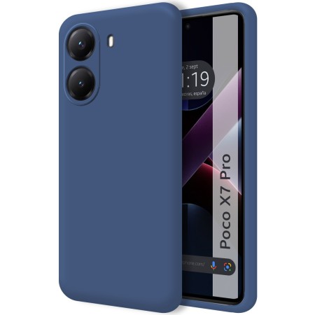Funda Silicona Líquida Ultra Suave para Xiaomi Poco X7 Pro 5G color Azul Oscuro