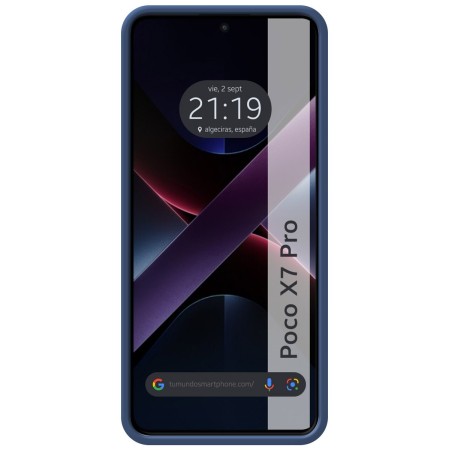 Funda Silicona Líquida Ultra Suave para Xiaomi Poco X7 Pro 5G color Azul Oscuro