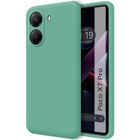 Funda Silicona Líquida Ultra Suave para Xiaomi Poco X7 Pro 5G color Verde