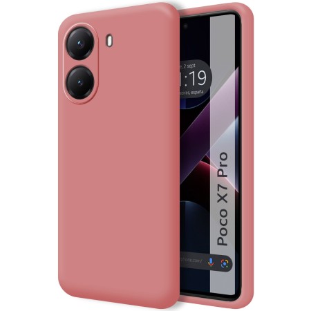 Funda Silicona Líquida Ultra Suave para Xiaomi Poco X7 Pro 5G color Rosa