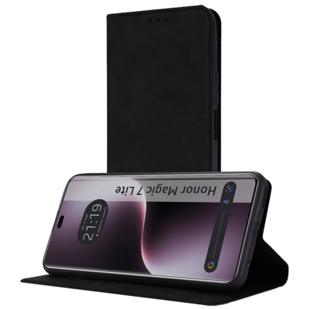 Funda Libro de Polipiel con tarjetero para Huawei Honor Magic 7 Lite 5G color Negra