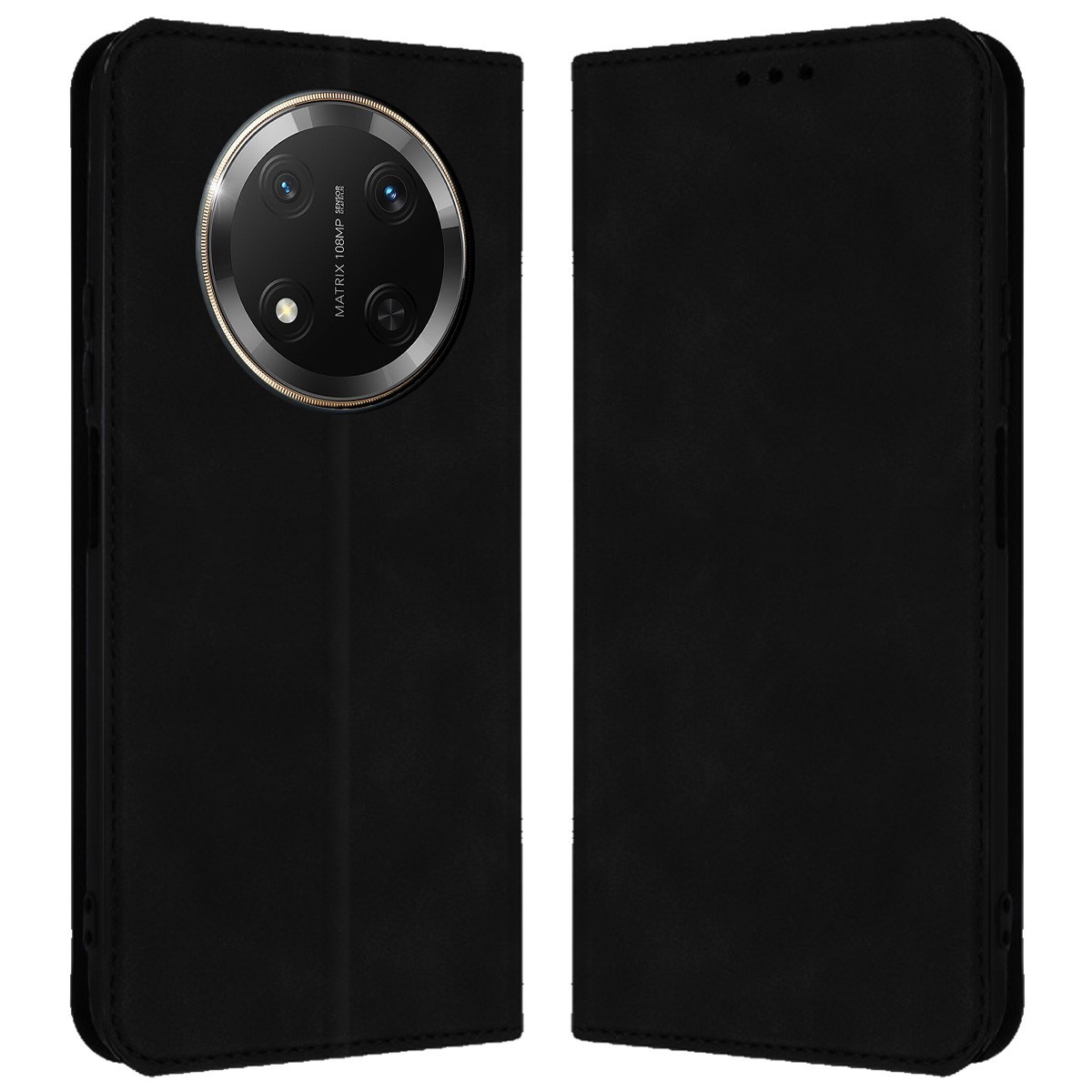 Funda Libro de Polipiel con tarjetero para Huawei Honor Magic 7 Lite 5G color Negra