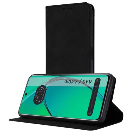 Funda Libro de Polipiel con tarjetero para Oppo A40 / A40m color Negra