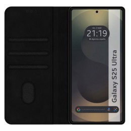 Funda Libro de Polipiel con tarjetero para Samsung Galaxy S25 Ultra 5G color Negra 2