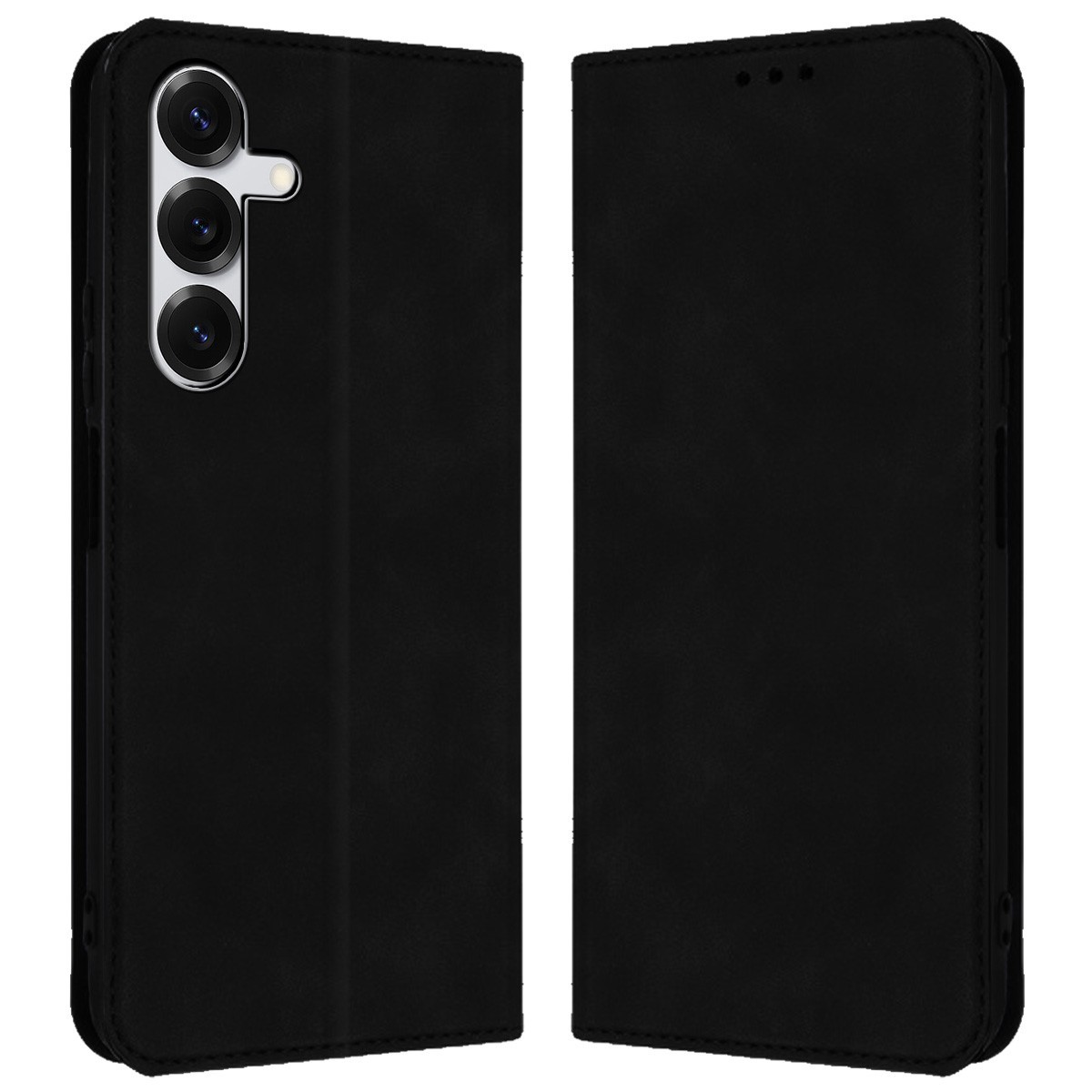 Funda Libro de Polipiel con tarjetero para Samsung Galaxy S25+ Plus 5G color Negra