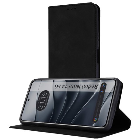 Funda Libro de Polipiel con tarjetero para Xiaomi Redmi Note 14 5G color Negra