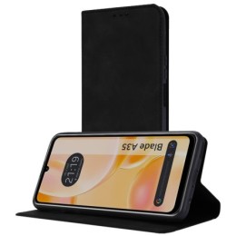 Funda Libro de Polipiel con tarjetero para Zte Blade A35 / A55 color Negra