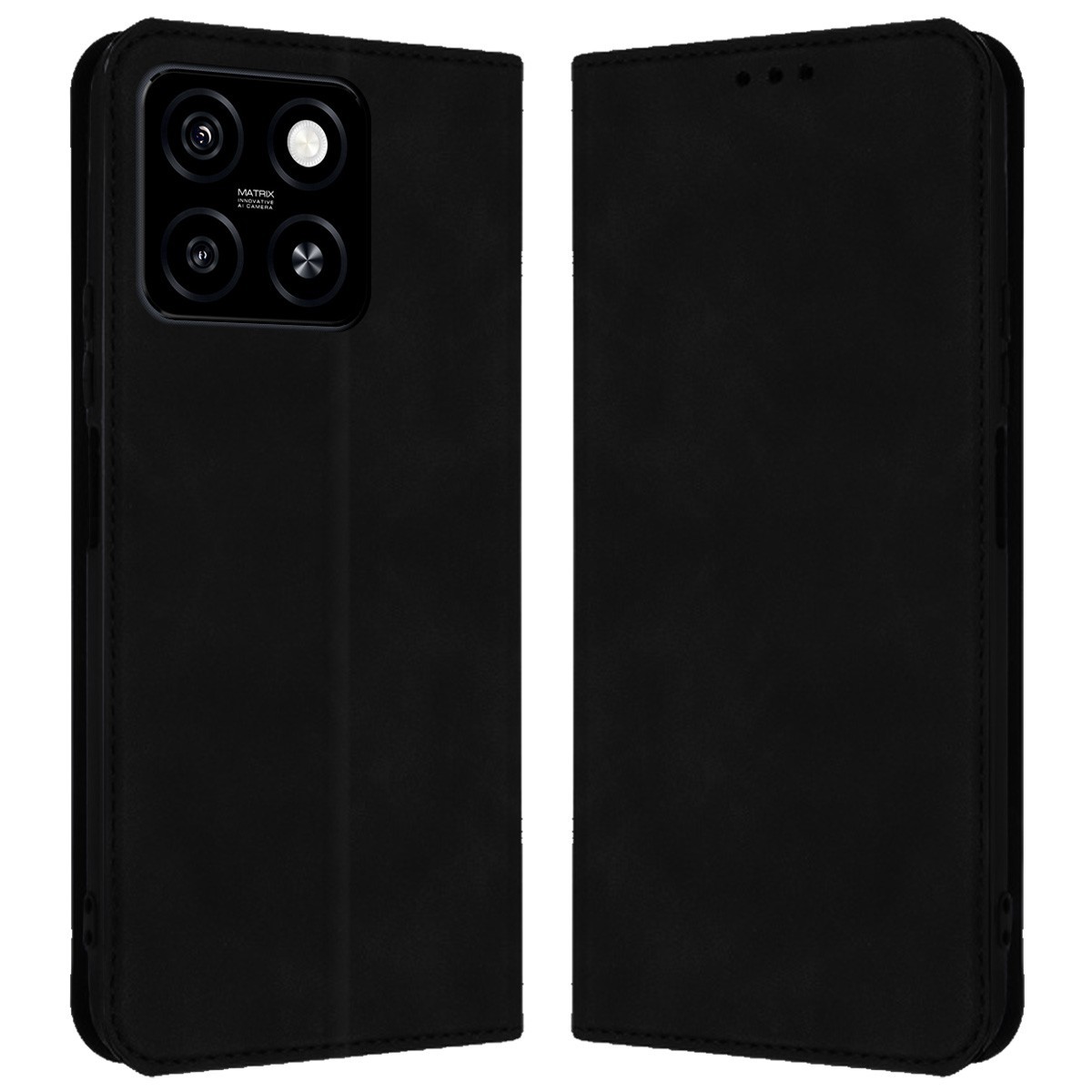 Funda Libro de Polipiel con tarjetero para Zte Blade A35 / A55 color Negra