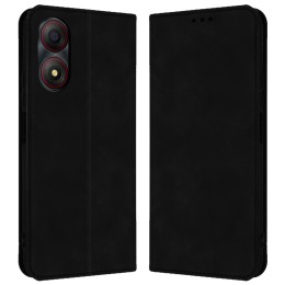 Funda Libro de Polipiel con tarjetero para Zte Blade A34 4G color Negra 2