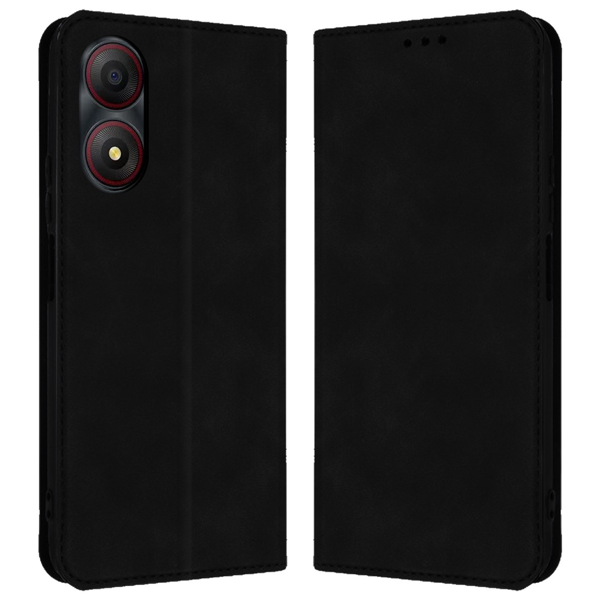 Funda Libro de Polipiel con tarjetero para Zte Blade A34 4G color Negra