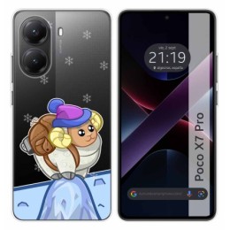Funda Silicona Transparente para Xiaomi Poco X7 Pro 5G diseño Cabra Dibujos