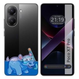 Funda Silicona Transparente para Xiaomi Poco X7 Pro 5G diseño Hipo Dibujos