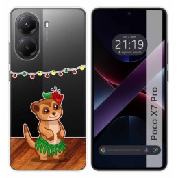 Funda Silicona Transparente para Xiaomi Poco X7 Pro 5G diseño Suricata Dibujos