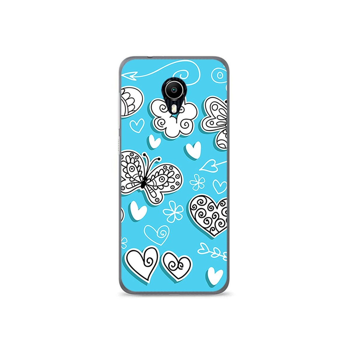 Funda Gel Tpu para Vodafone Smart N9 Lite Diseño Mariposas Dibujos
