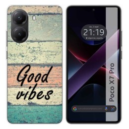 Funda Silicona para Xiaomi Poco X7 Pro 5G diseño Madera 01 Dibujos