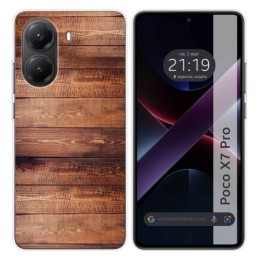 Funda Silicona para Xiaomi Poco X7 Pro 5G diseño Madera 02 Dibujos